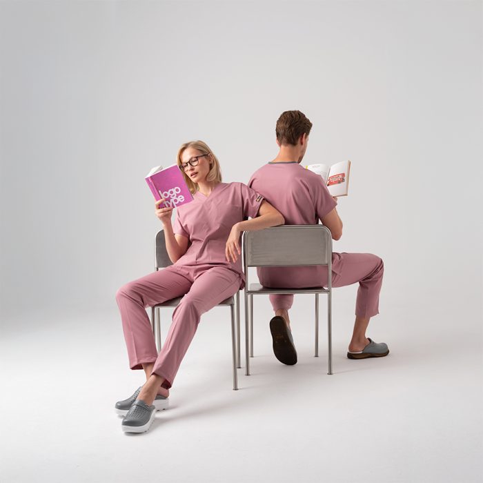 Ортопедично сабо от естествена кожа HAKIKI GREYS-  Сив