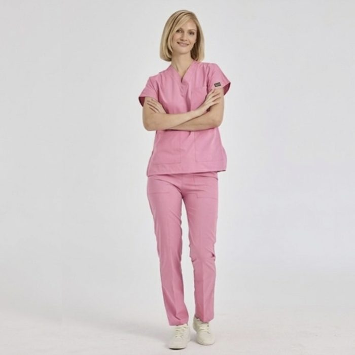 Медицински екип Dr.Greys едноцветен – Бебешко розово