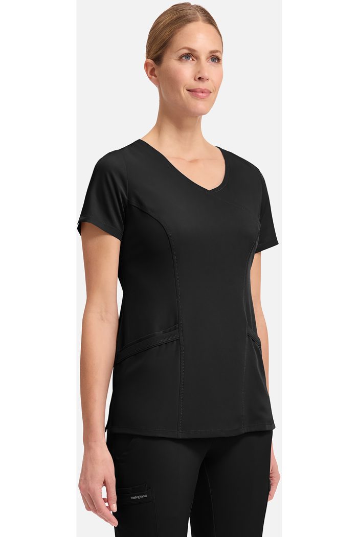 Дамска медицинска туника HHE2525 ЧЕРЕН- Madison Top